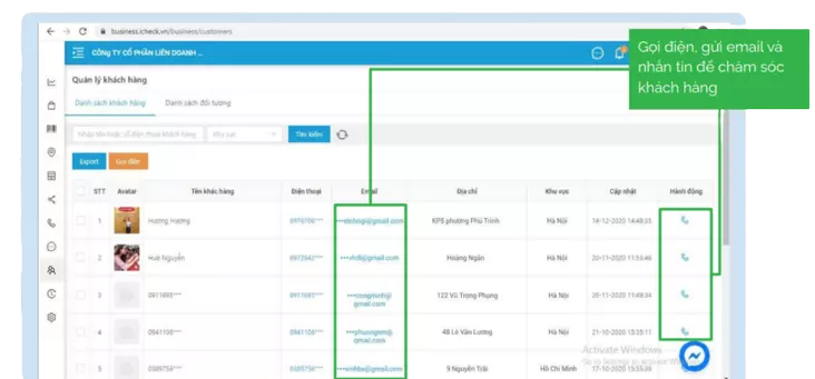 quản lý data khách hàng quét mã vạch trên icheck