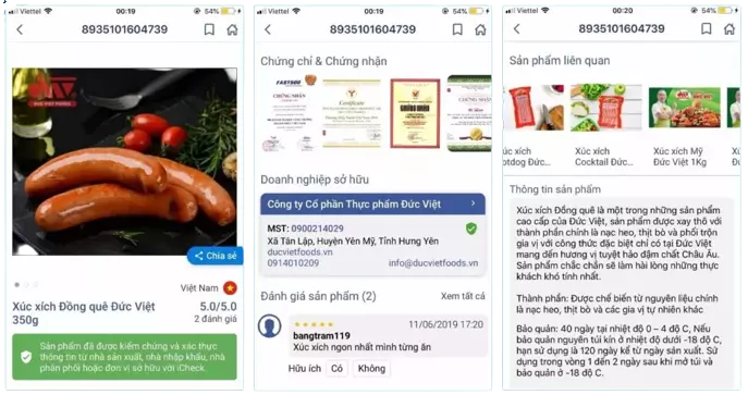 xác thực hàng hoá trên app icheck scanner